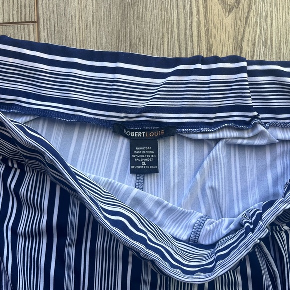 Robert Louis Navy and White Striped Trousers - Picture 2 of 3